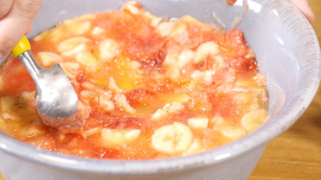 Summer slush ingredients mixed