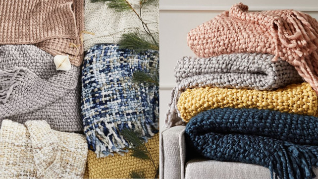West Elm Chunky Woven Throws