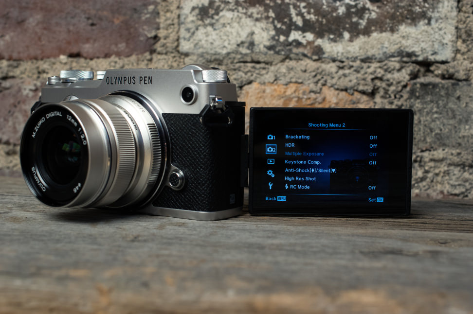 Olympus PEN-F screen flipped out