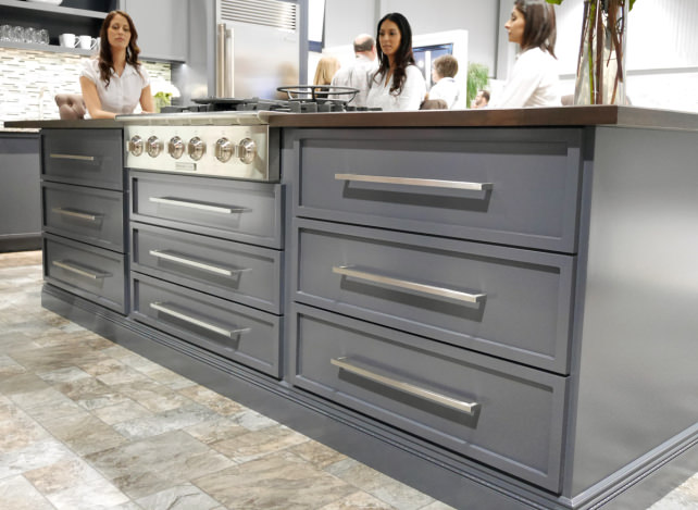 Custom cabinets at Electrolux Icon booth
