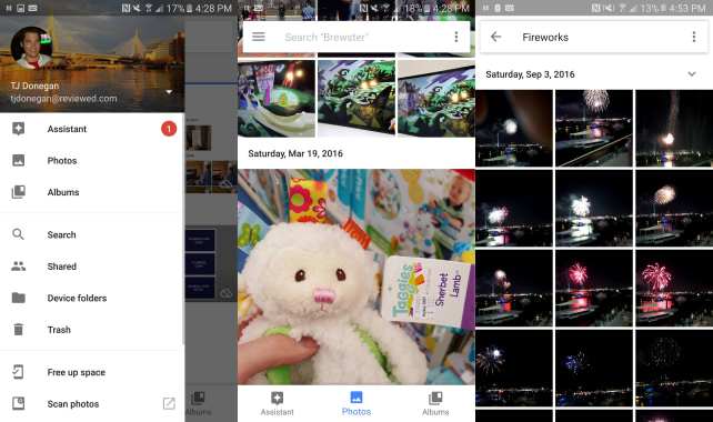 Google Photos UI