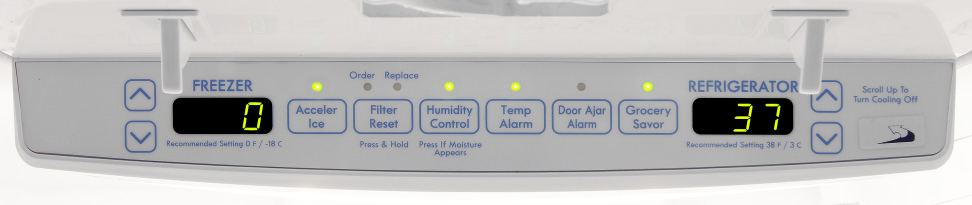 Kenmore 72013 Controls