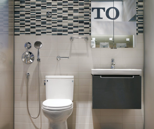 Toto toilet with Villeroy and Boch vanity