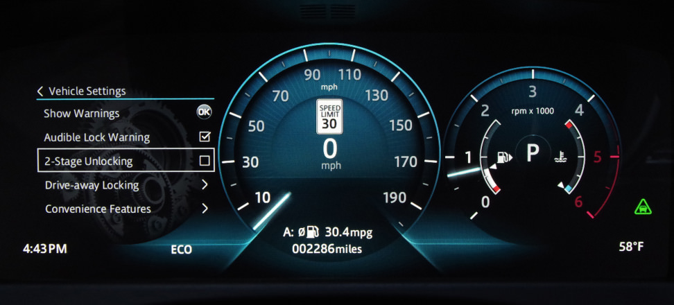 2017 Jaguar XF Diesel gauge cluster
