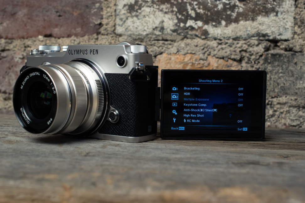 Olympus PEN-F screen flipped out
