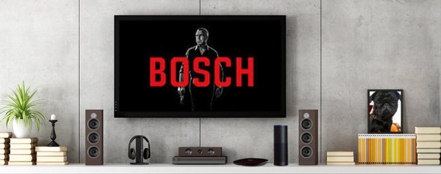 A home theater with an Amazon Echo